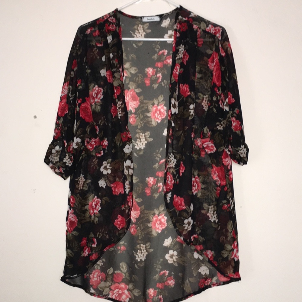 Teenbell shear kimono